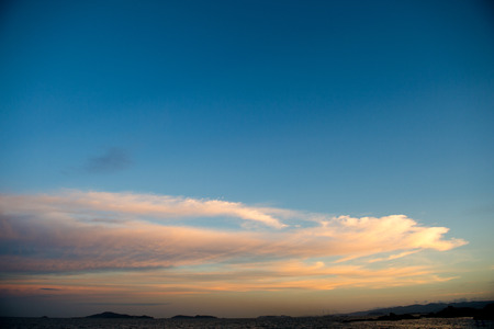 White clouds in the blue sky.の写真素材