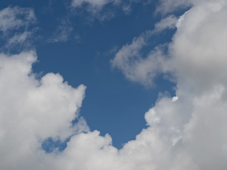 White clouds in the blue sky.の写真素材