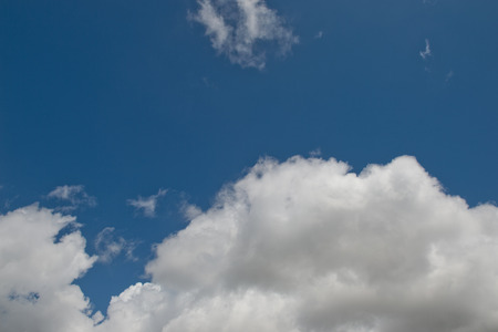 White clouds in the blue sky.の写真素材