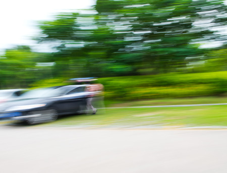 motion blur at the parking lot.の写真素材