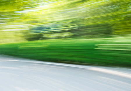 empty road in the jungle. motion blurの写真素材