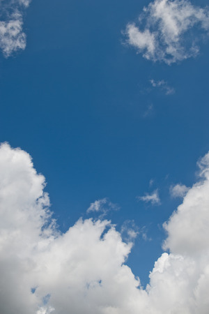 White clouds in the blue sky.の写真素材