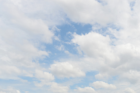 White clouds in the blue sky.の写真素材