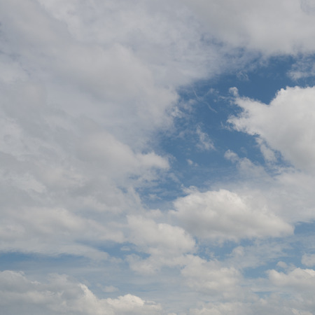 White clouds in the blue sky.の写真素材