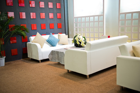 sofa and table at waiting room.のeditorial素材