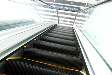 escalator in new modern building.の写真素材