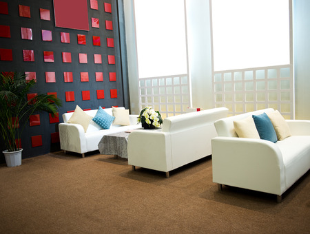 sofa and table at waiting room.のeditorial素材
