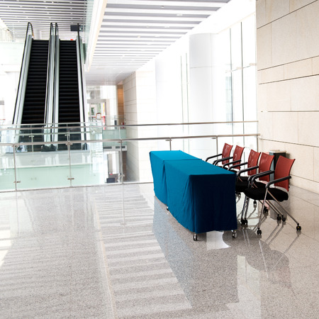 empty reception area in conference center.のeditorial素材