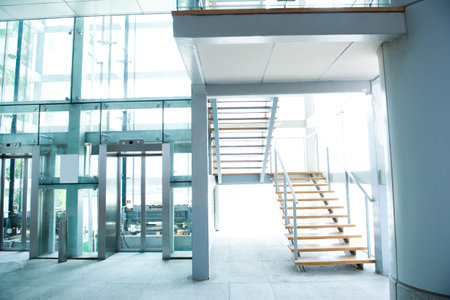 luxury stairs of modern  building.