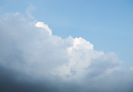 white clouds against blue sky for background.の写真素材
