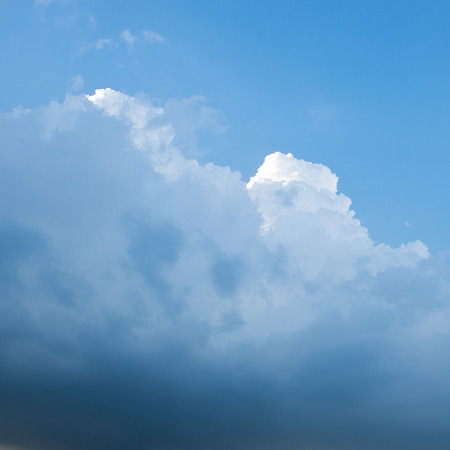 white clouds against blue sky for background.の写真素材