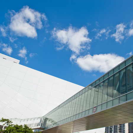 Glass stairs to the large business conference center.のeditorial素材