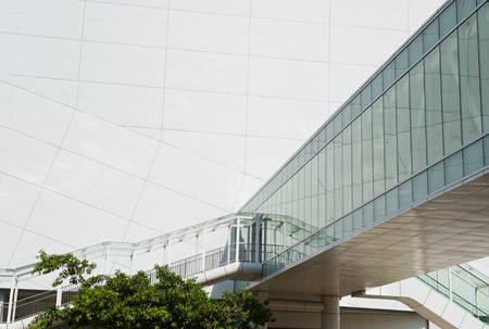 Glass stairs to the large business conference center.のeditorial素材