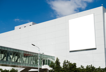 Blank billboard with copy space ready for design in the city.のeditorial素材