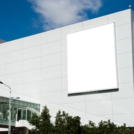 Blank billboard with copy space ready for design in the city.のeditorial素材