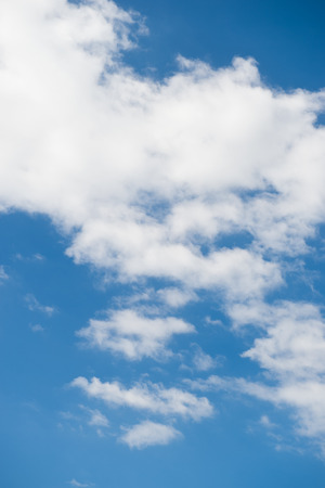 white clouds against blue sky for background.の写真素材