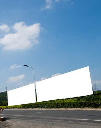 Blank billboard with copy space ready for design.の写真素材