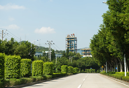 oil refinery in a factory.の写真素材