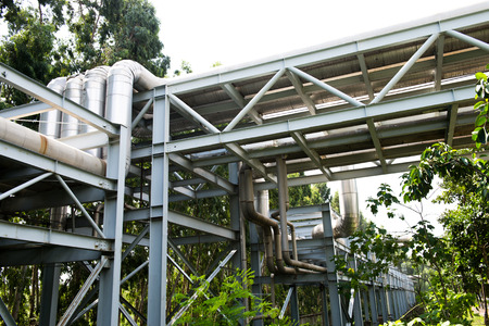 Steel pipelines in a industrial zone.のeditorial素材