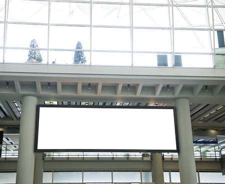 Blank billboard at the airport.の写真素材