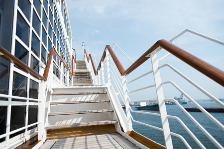 Staircase in a big cruise ship.の写真素材