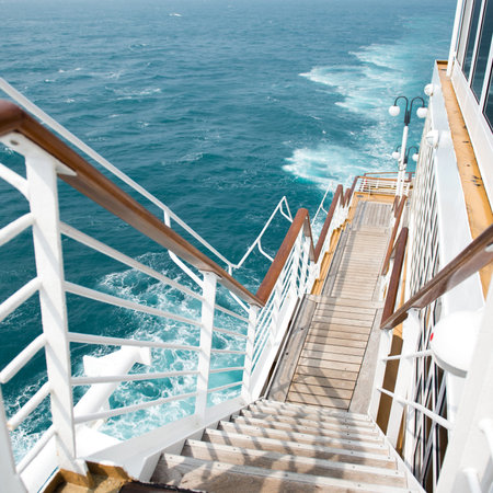 Staircase in a big cruise ship.
