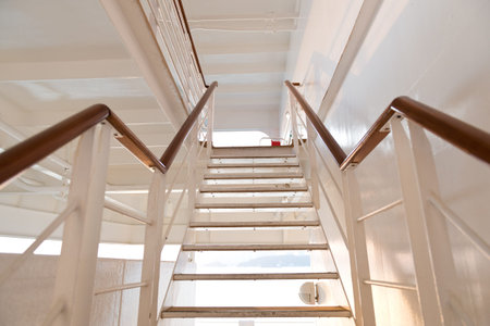 Staircase in a big cruise ship.の写真素材