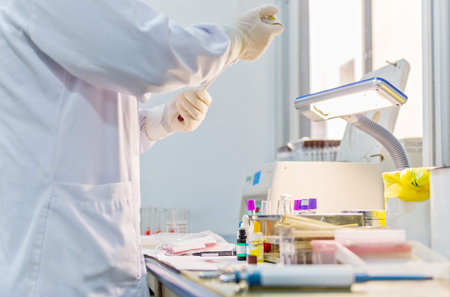 A scientist working at laboratory
