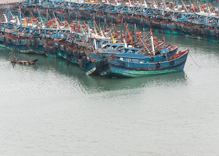 the seaside village in China のeditorial素材