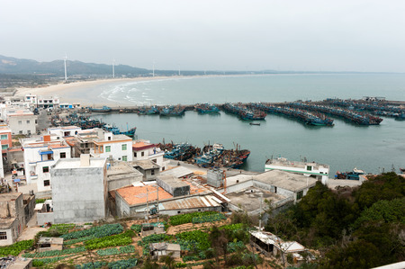 the seaside village in Chinaのeditorial素材