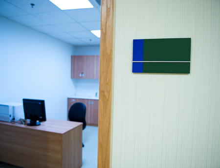 interior of doctor's working place in hospital.のeditorial素材
