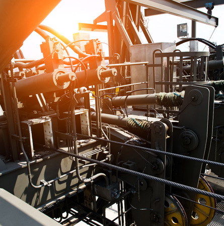 steel cable on the cran.の写真素材