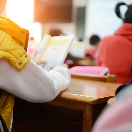 Pupils are very attentive at classes.の写真素材