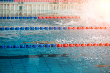 Man swimming during a competitionのeditorial素材