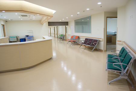 Empty nurses station in a hospital.のeditorial素材