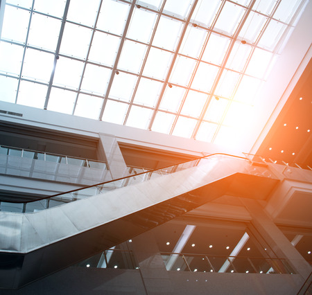 escalator in the modern futuristic interiorのeditorial素材