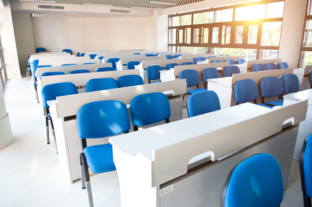 Empty college classroom in universityのeditorial素材