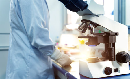 Female scientist working at laboratoryの写真素材