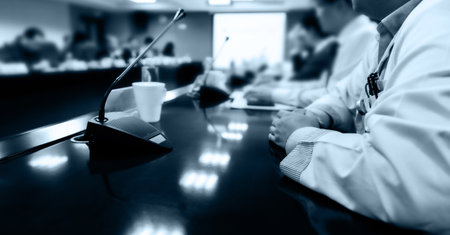 Group of doctors at medical conferenceの写真素材