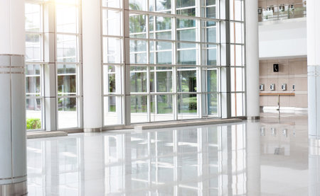 Modern architecture interior of business conference centerの写真素材