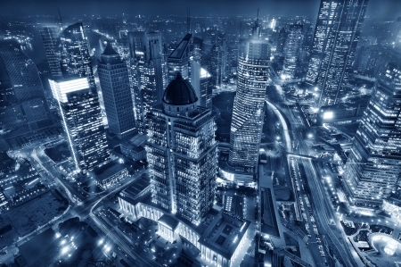 view from the Oriental Pearl TV Tower.shanghai lujiazui financial center aside the huangpu river. の写真素材