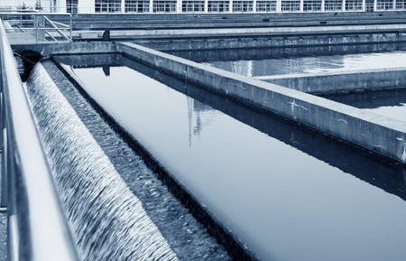 Modern urban wastewater treatment plant.の写真素材