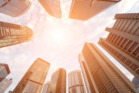 Modern city, Hong Kong, China.の写真素材