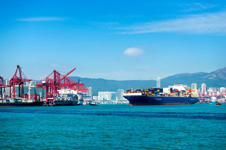 sea ??port and cranes