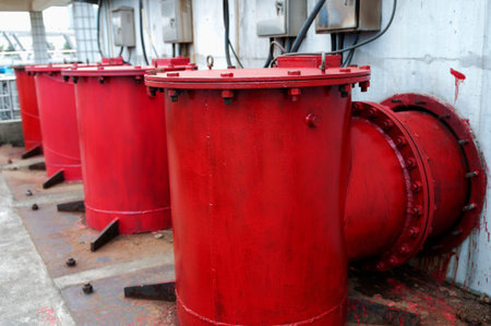 Modern urban wastewater treatment plant.の写真素材