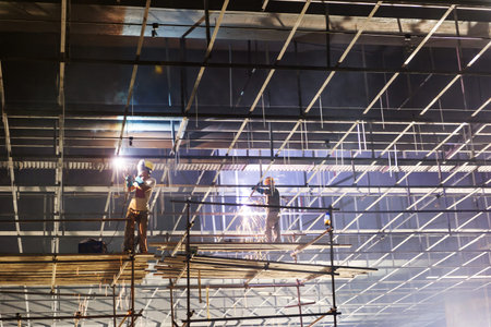 Construction worker on construction site
