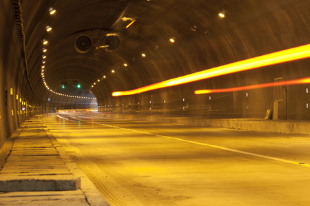 Abstract car in the tunnel trajectoryの写真素材
