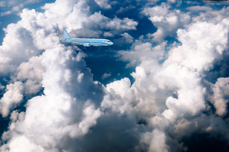 Aerial sky and clouds background