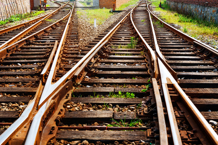 railway tracksの写真素材