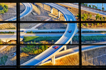 concrete road of viaduct in shanghai china outdoor